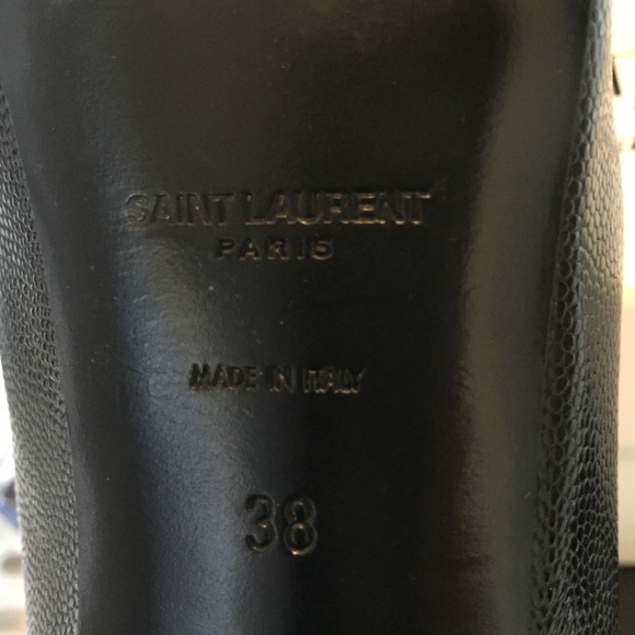 YSL Tribtoo Black Caviar Leather Pumps in size 38 - Picture 3 of 9
